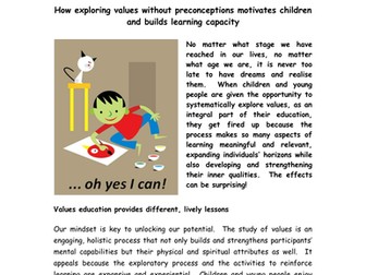 Values education - Different, lively lessons