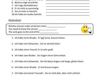 Describing people with relative clauses