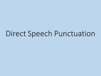 Speech Punctuation Game