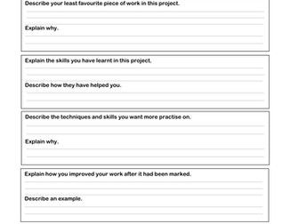 KS3 Self-Evaluation Sheet