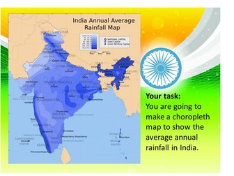 Make a choropleth map of rainfall in India