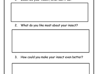 D&T Rainforest topic: 3D Insect models