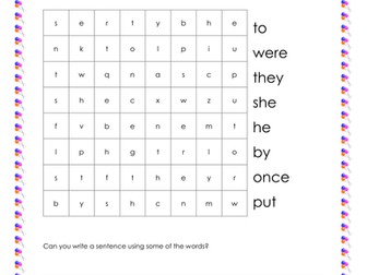 phonics/new spelling rule word searches for year 1
