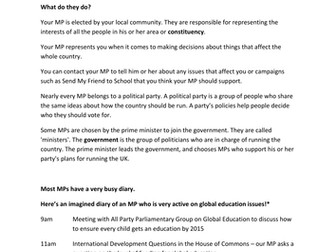 Send My Friend to School: role of an MP