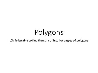 Interior angles of polygons