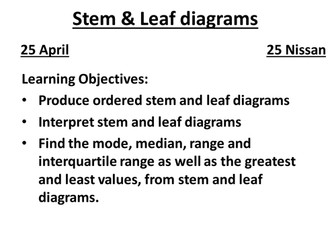 Stem & Leaf Presentation