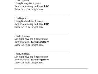 Year 2/3 Money Word Problems