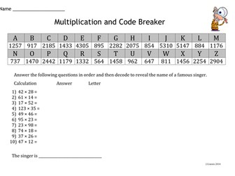 Multiplication Codebreaker