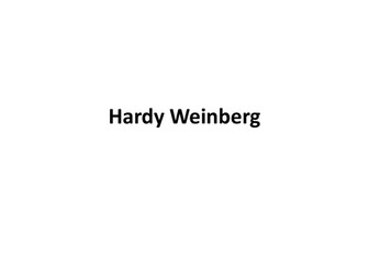 Hardy Weinberg Calculations
