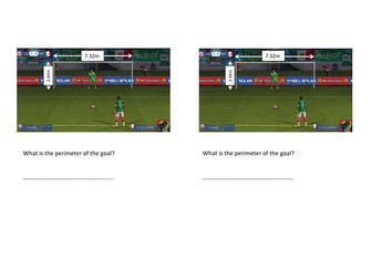 Football Perimeter Worksheets