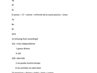 iGCSE Listening Mark scheme Oct 2007