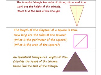 Applying Pythagoras' Theorem