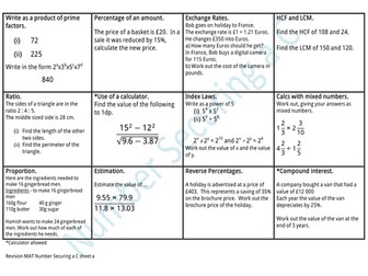 Maths MATS Securing a C set a
