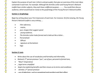 AQA Combined AS English Lang and Lit Comparisons