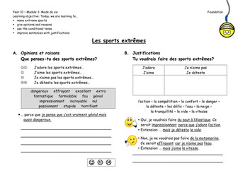 Lesson on Extreme sports