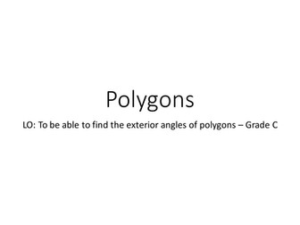 Exterior angles of polygons