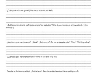 Edexcel iGCSE Spanish Speaking practice Topic E