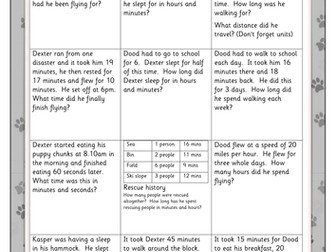 Year 4/5 time word problems