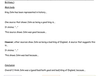 Interpretations of King John Assessment