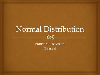 Statistics 1 Normal Distribution Revision Quiz