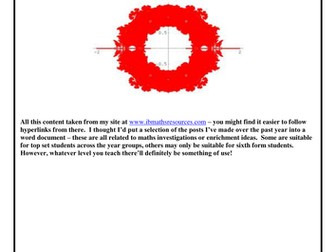 100 Maths Investigations Ideas - 90 page pdf!