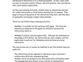 Fathers Day Listening Exercise