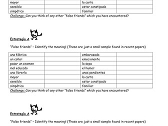 False friends, antonyms and synonyms