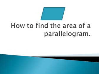 Area of a parallelogram