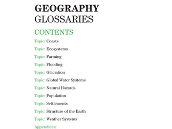 Geography glossaries