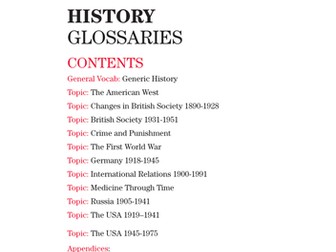 History glossaries