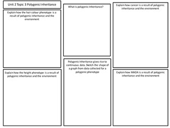 SNAB AS Biology Revision Resources for topic 2+3