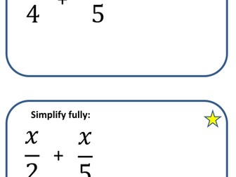 Adding Algebraic Fractions
