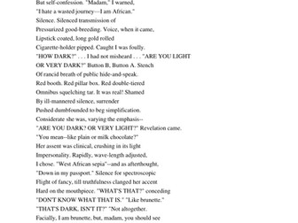 Telephone Conversation by Wole Soyinka