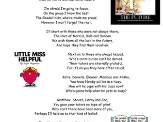 Year 11 Leavers Poem