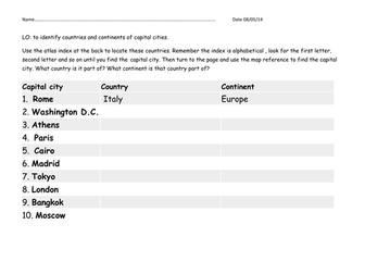 Continents and countries