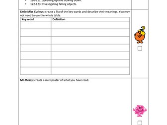 Mr Men Revision Lesson ANY YEAR GROUP