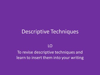 Descriptive techniques