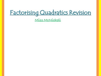 Factorising Quadratics - 1 or 2 brackets?