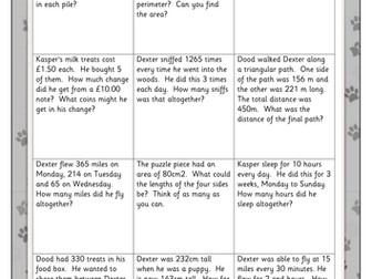 2 step word problems for year 4/5, all operations