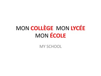 School vocabulary in French