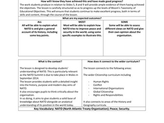 Key Stage 3 NATO Lesson