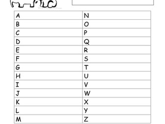 Name an animal alphabet task