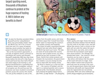 News articles for teaching on World Cup 2014