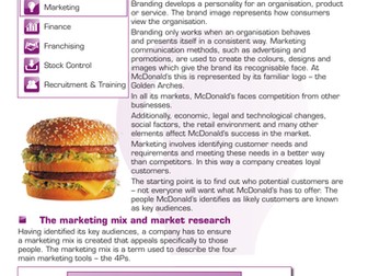 Marketing at McDonalds