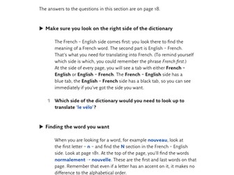 Collins Dictionary: French resources