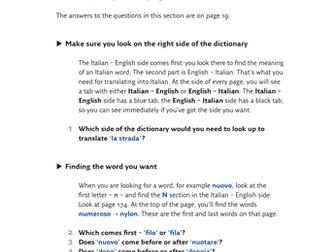 Collins Dictionary: Italian resources