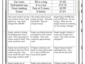 Year 3/4 money word problems