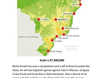 World Cup Maths - Scale and Distance in Brazil