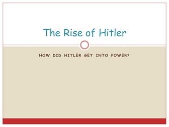 The Rise of Hitler