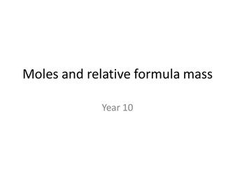 Moles and relative formula mass